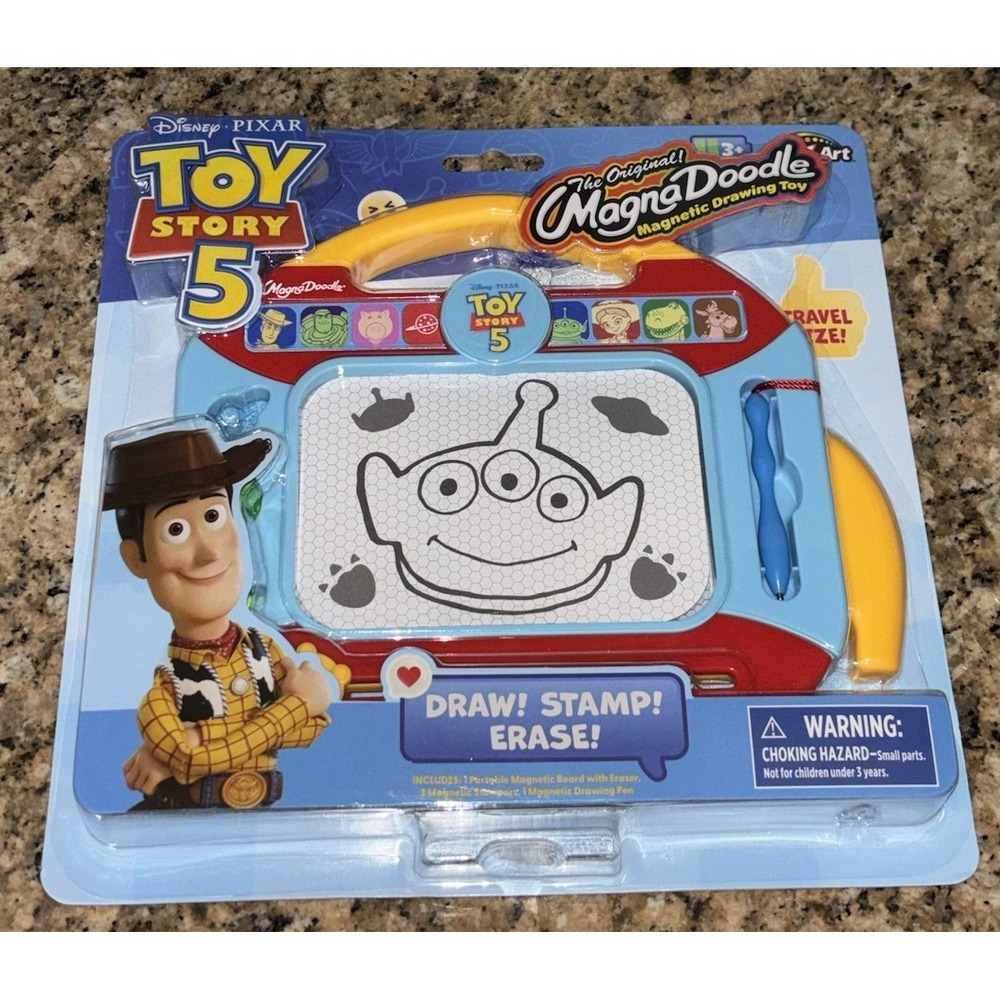 New Toy Story 5 Magna Doodle Magnetic Drawing Board Travel Size
